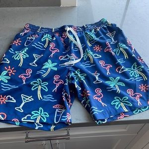 Mens “Neon Lights” Chubbies XL Swim Trunks